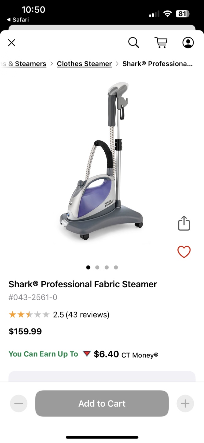 Shark Professional Fabric Steamer - Bulk Lot