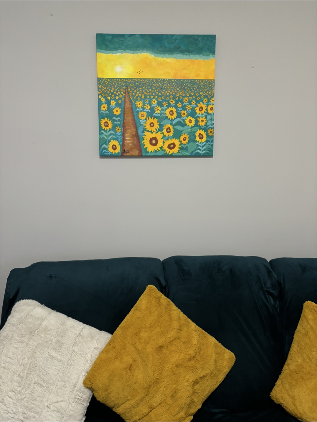 Set of 3 Original Acrylic Paintings on Canvas