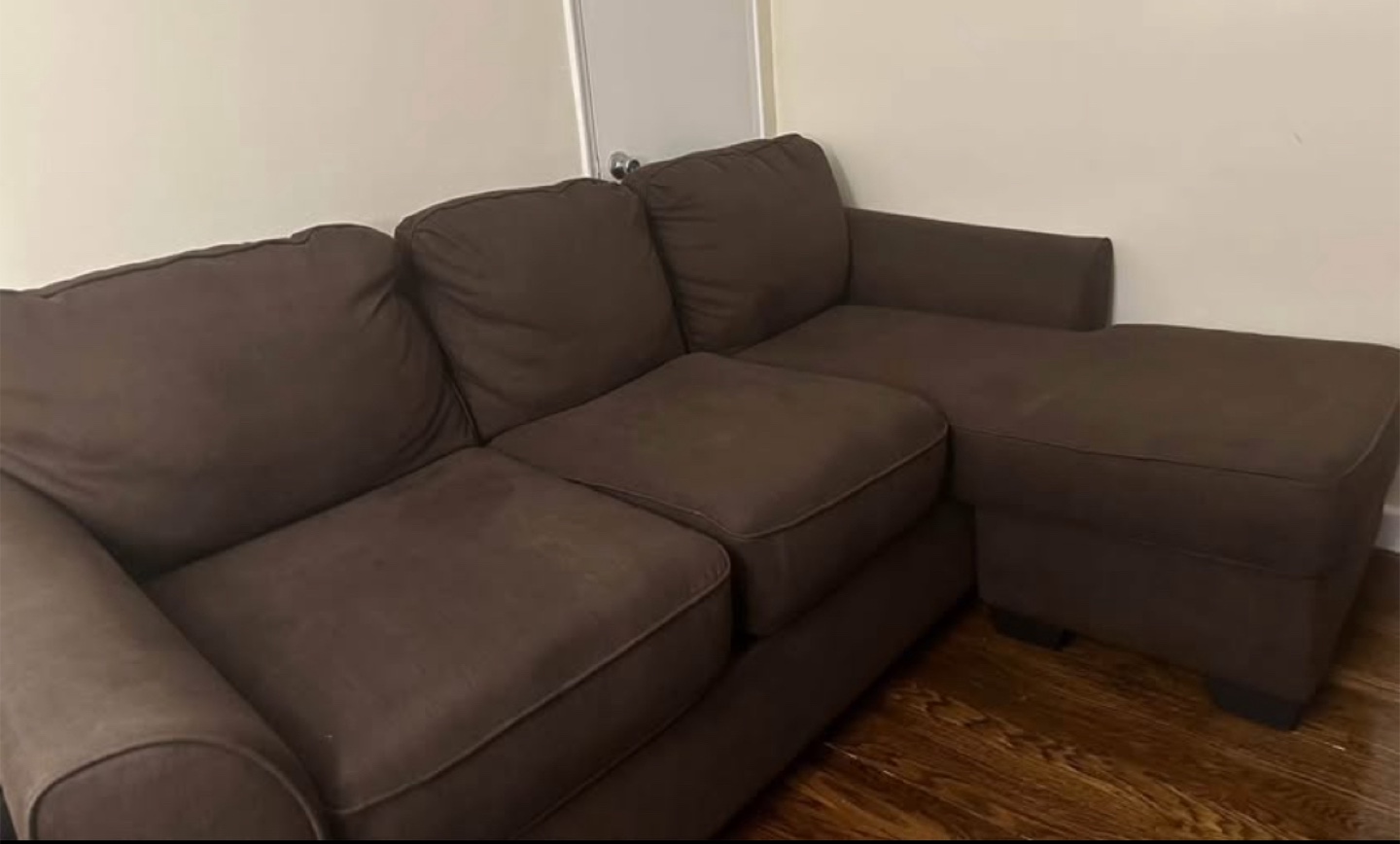 Dark Brown Sectional Sofa - photo 3