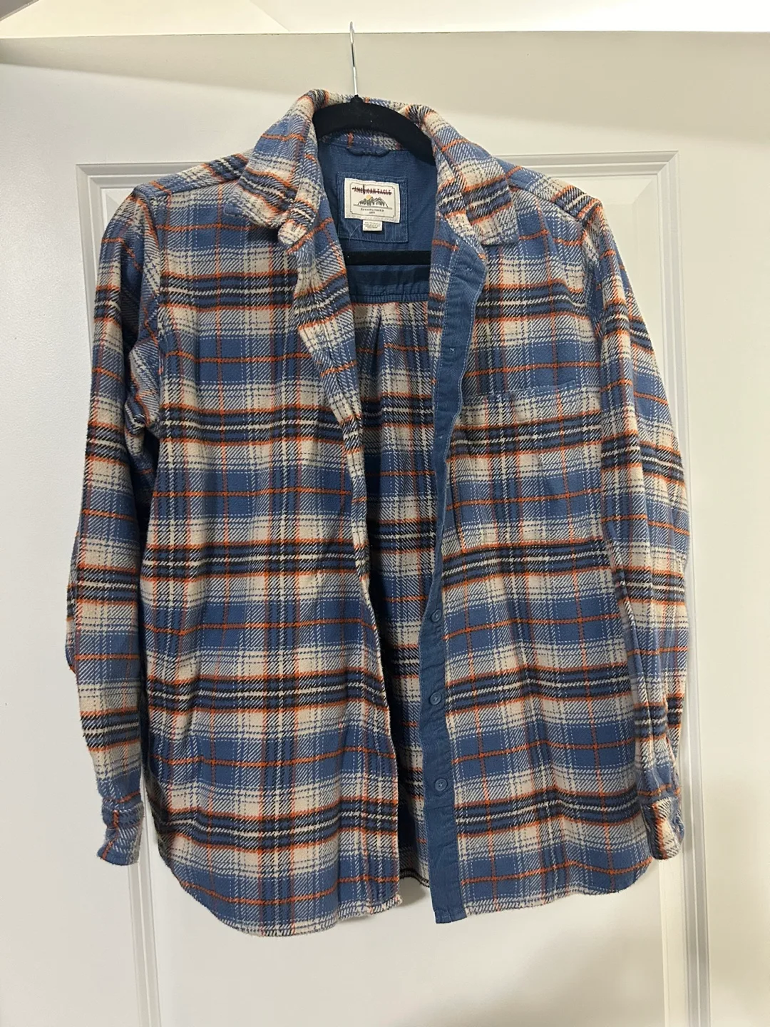 American Eagle Oversized plaid cotton Button-Up Shirt size xs/s image indicator(6)
