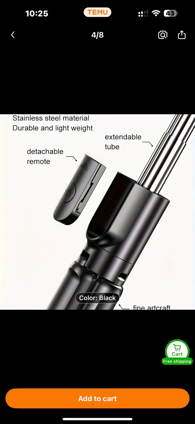 Extendable Cell Phone Selfie Stick image indicator(6)