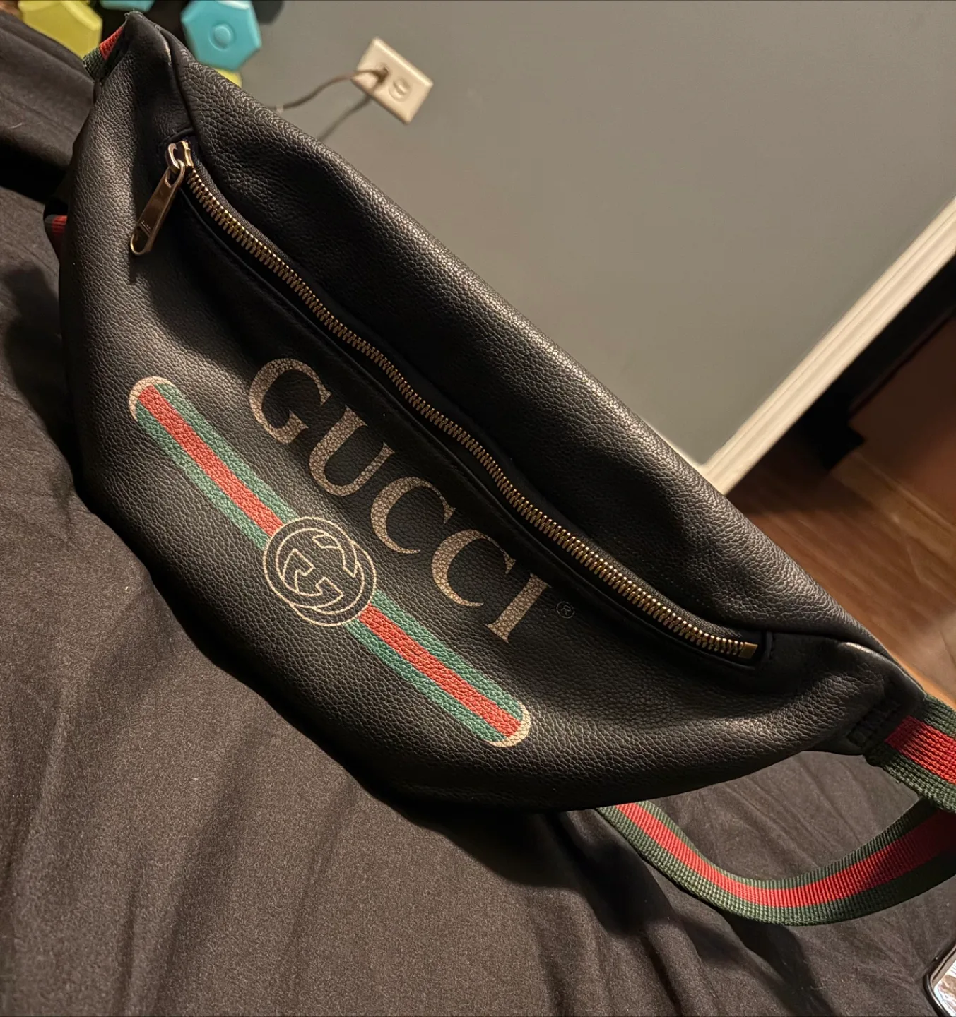 Gucci Black Leather Belt Bag thumbnail