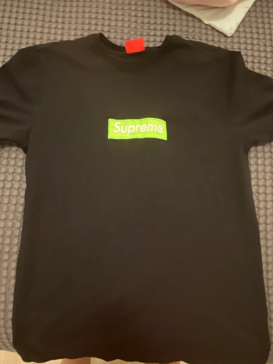Supreme Box Logo Tee - Black/Lime thumbnail