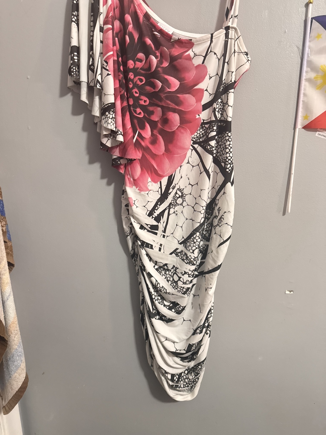 Floral One-Shoulder Mini Dress