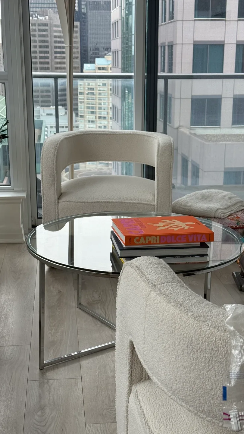 Glass Top Coffee Table - Chrome thumbnail