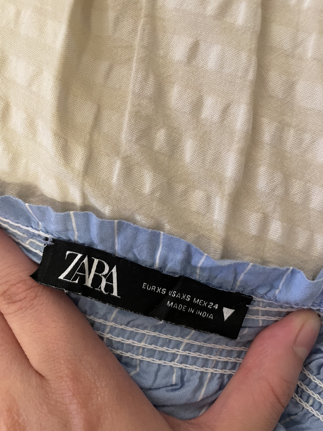 Zara Blue Striped Halter Top - photo 5