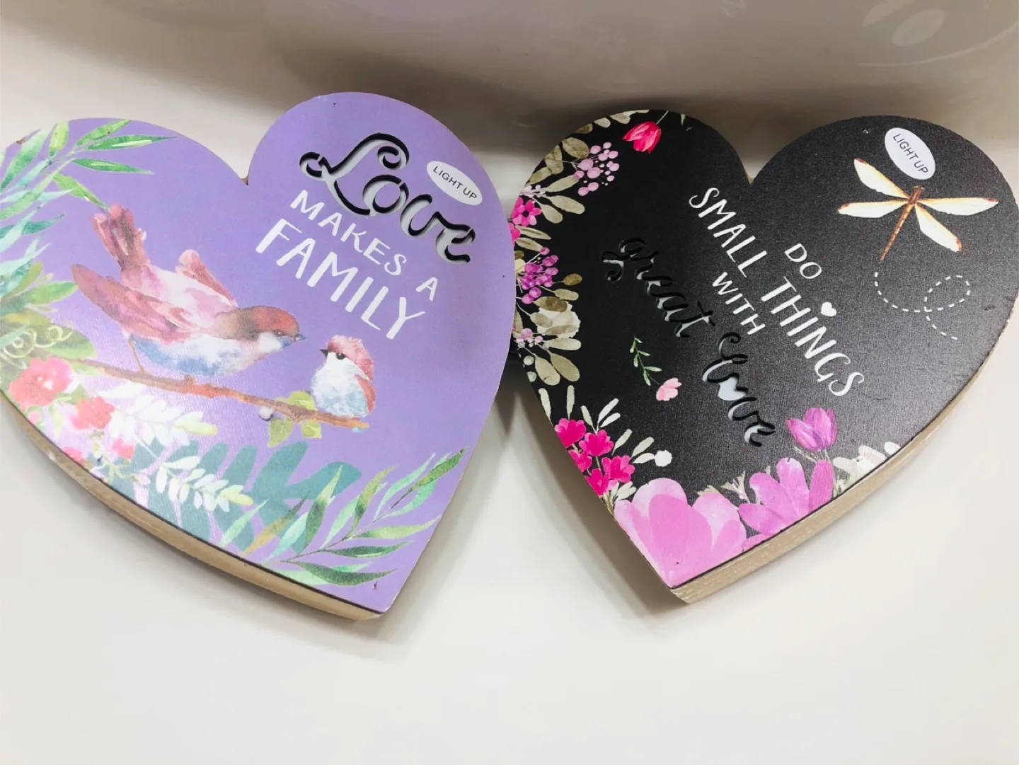 Set of Two Light-Up Heart-Shaped Decor thumbnail