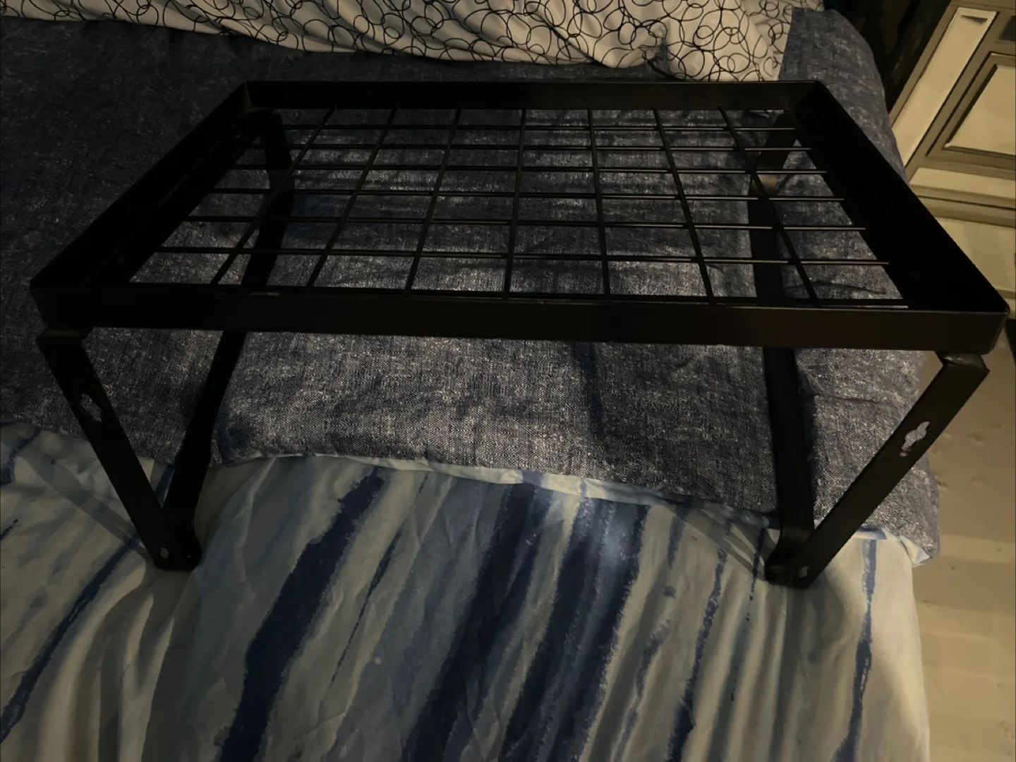 Black Metal Wall-Mounted Shelf thumbnail