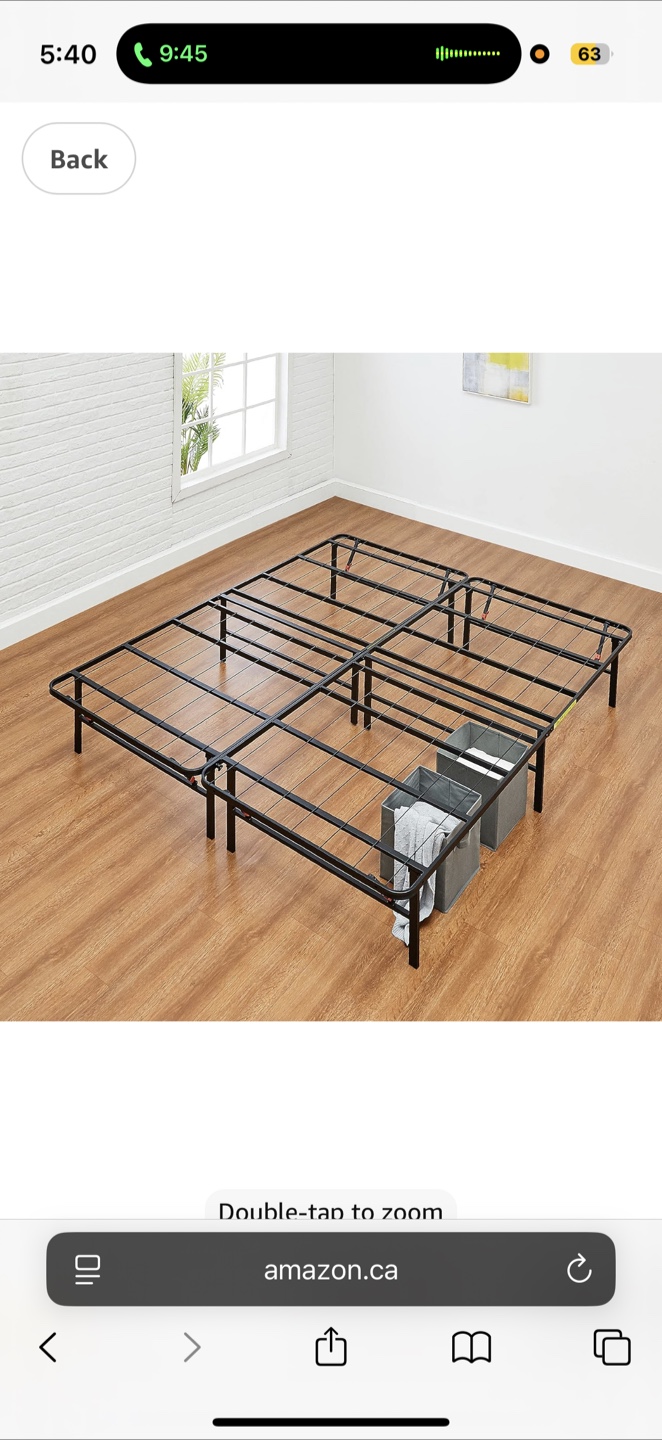 Amazon Basics Queen Metal Bed Frame, 14-inch - photo 2
