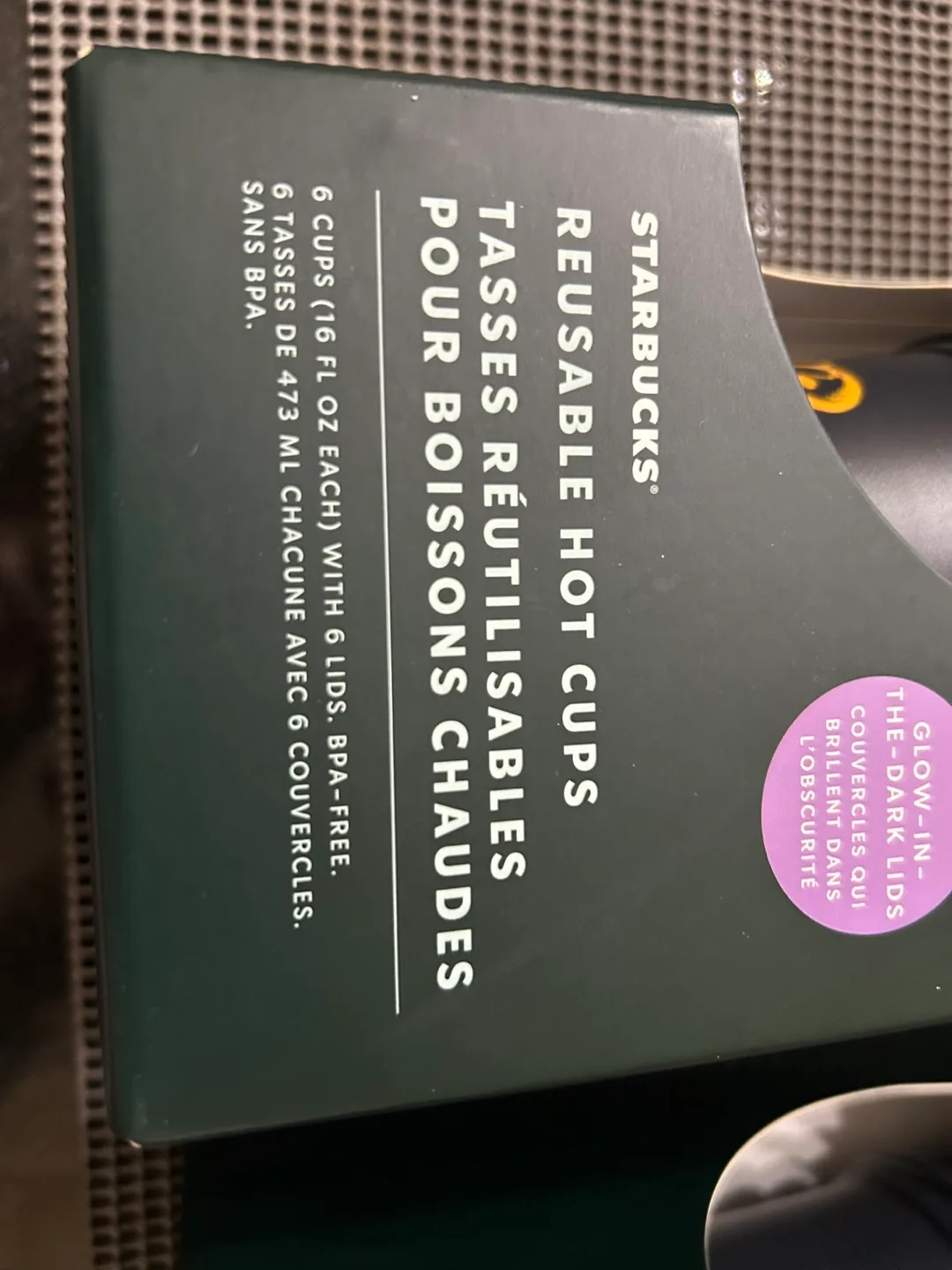 Starbucks Reusable Hot Cups - Glow-in-the-Dark Lids image indicator(2)