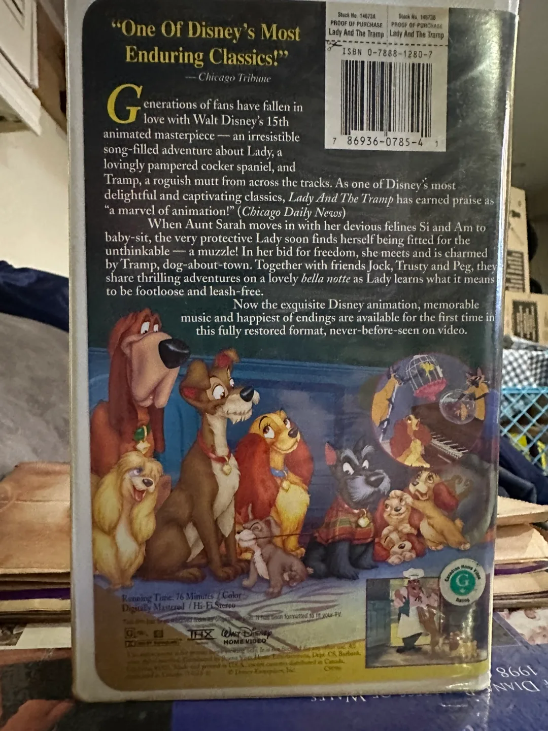 Disney's Lady and the Tramp VHS - Fully Restored Masterpiece image indicator(2)