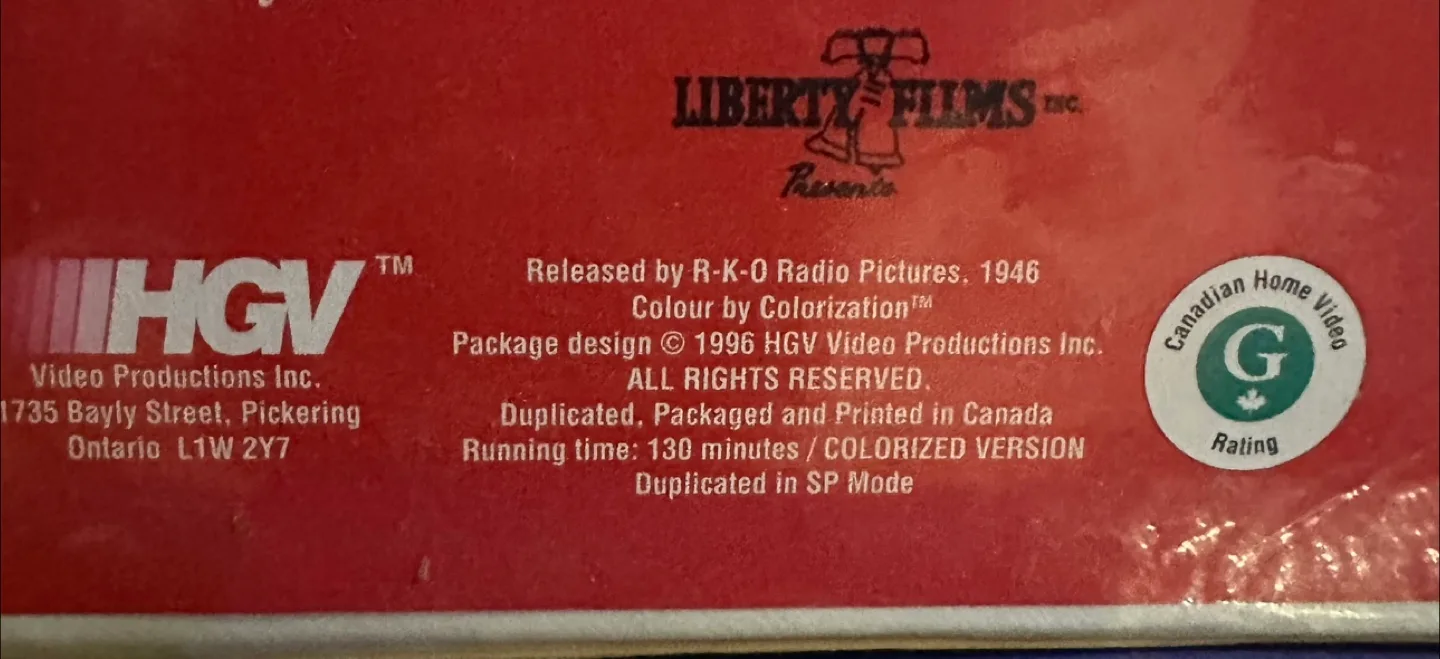 It's A Wonderful Life VHS Tape - Colorized Version image indicator(3)