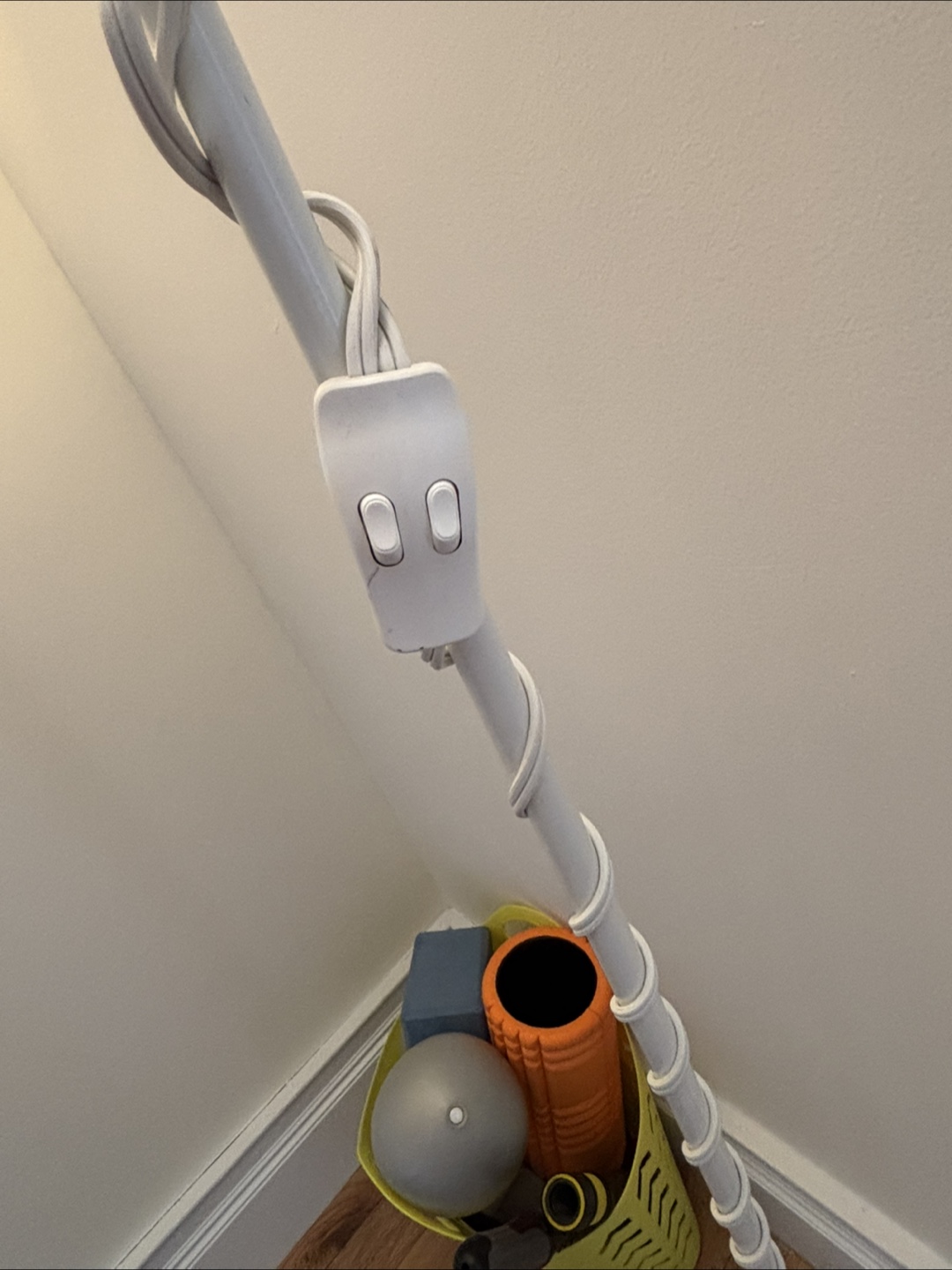 IKEA White Dual-Light Floor Lamp with In-Line Switch - photo 2