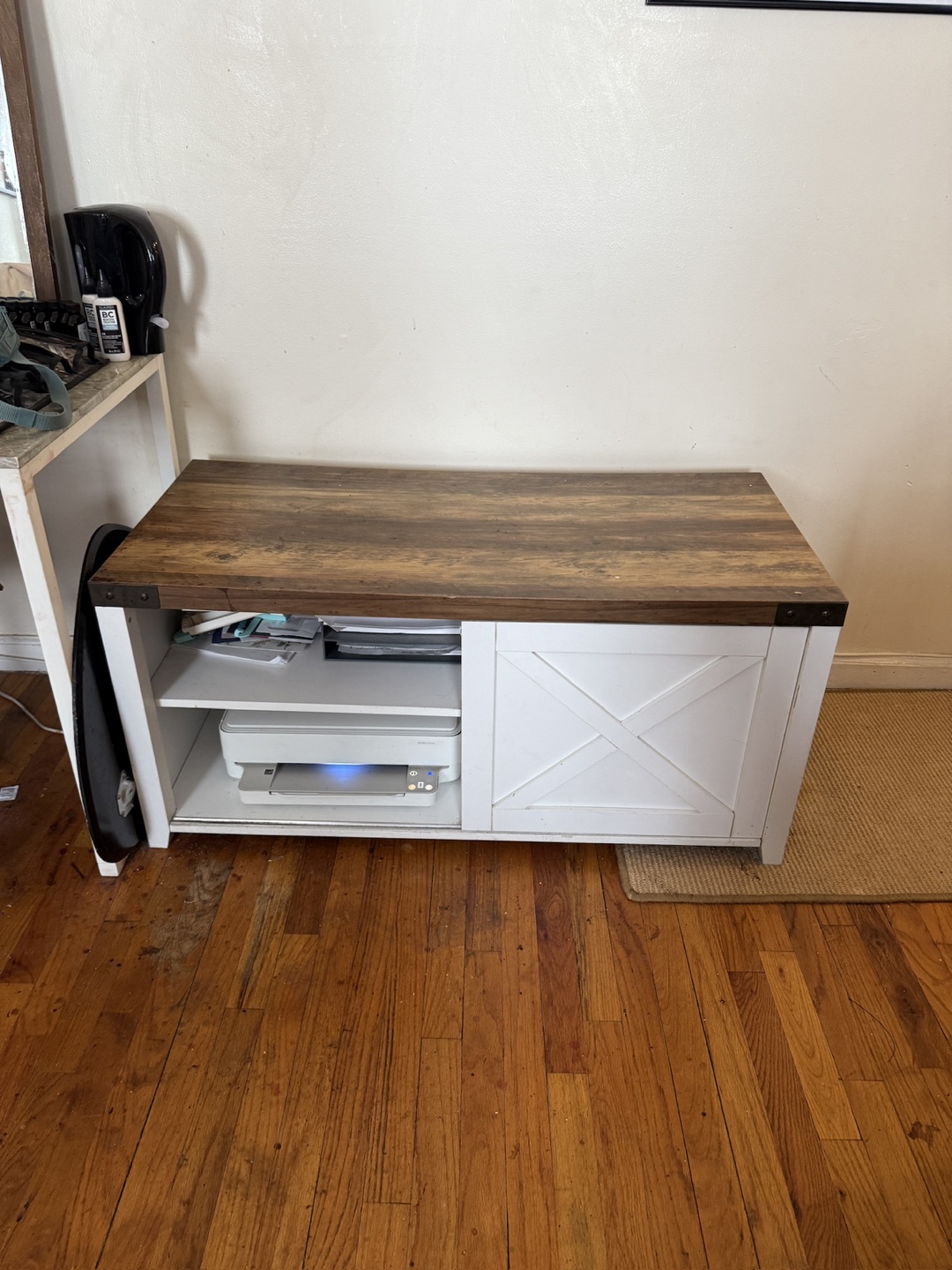 Wooden storage bench/ litter box enclosure