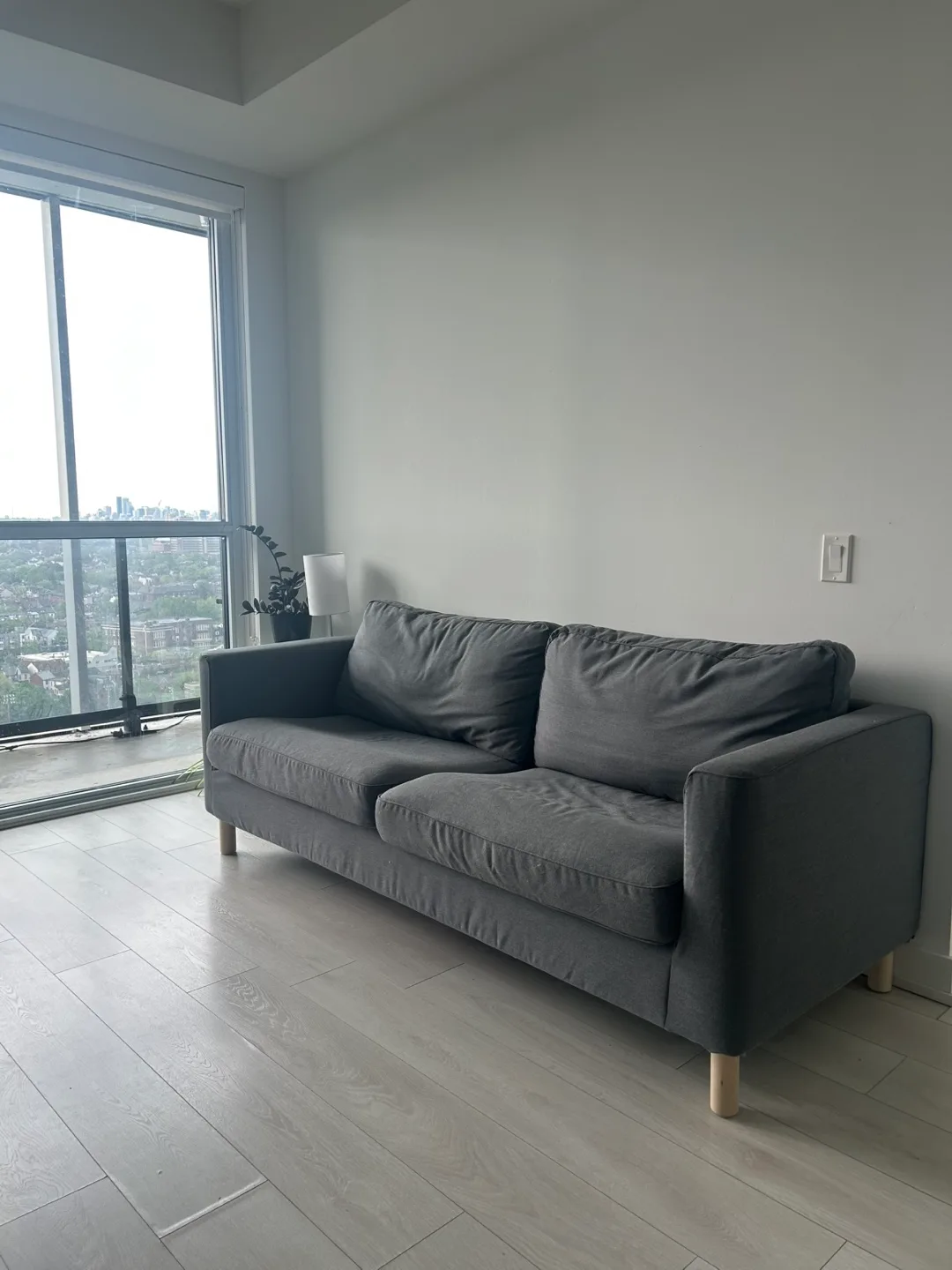 IKEA Two-Seater Sofa - Dark Grey thumbnail