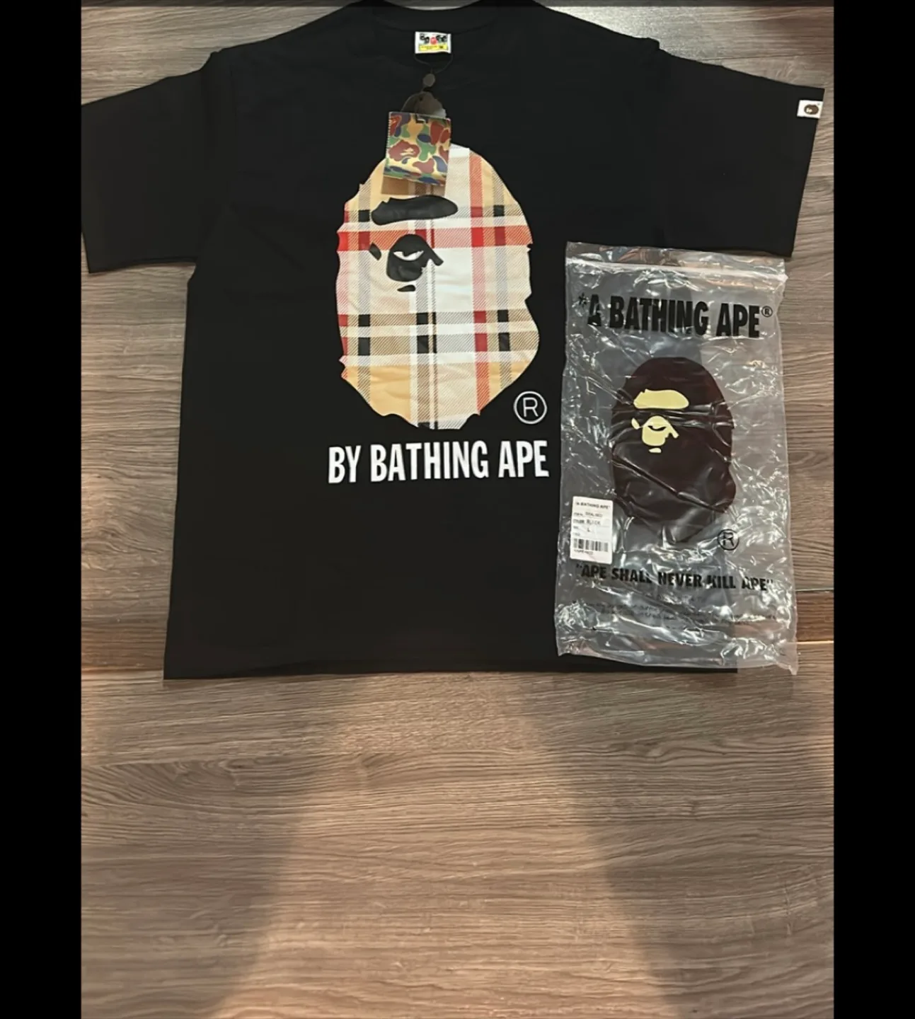 A Bathing Ape Bape Black T-Shirt Size M thumbnail