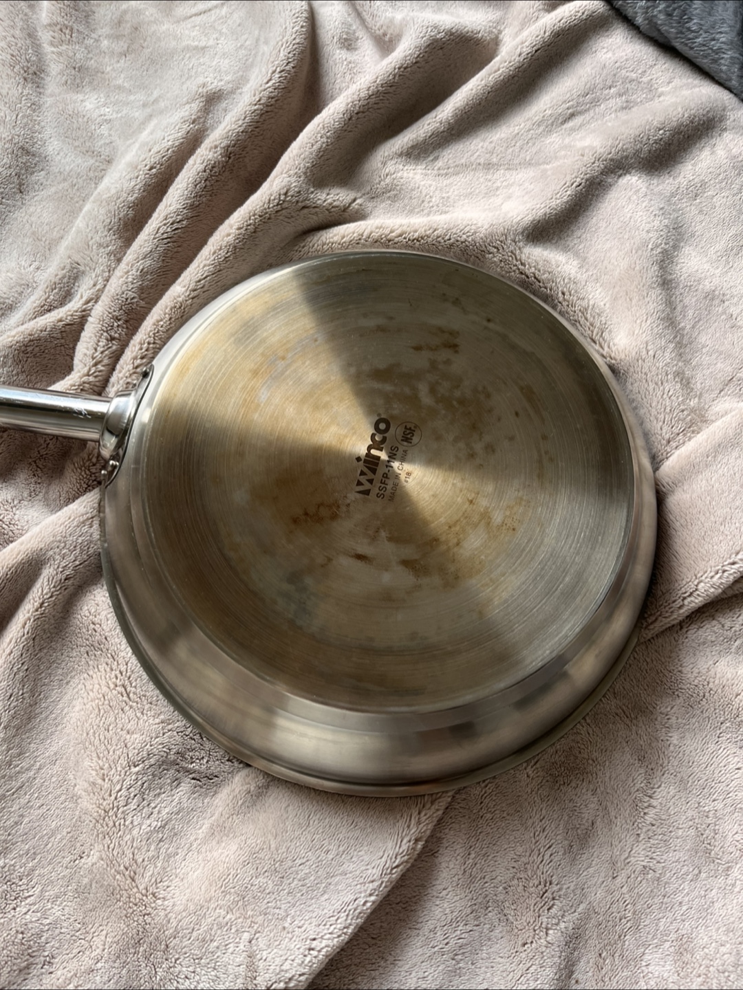 Winco 11-inch Stainless Steel Frying Pan with Lid - photo 3