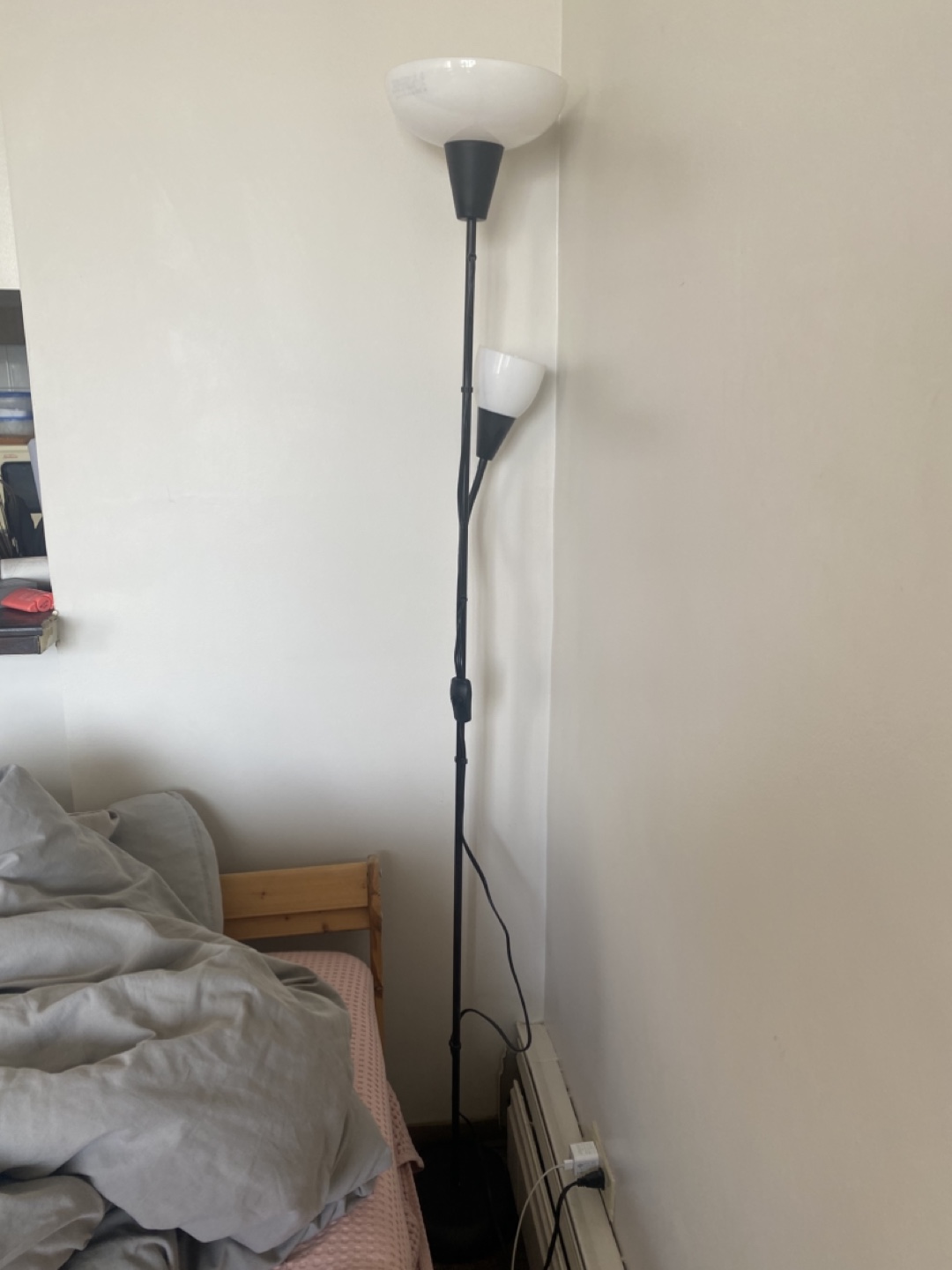 Black Two-Light Floor Lamp