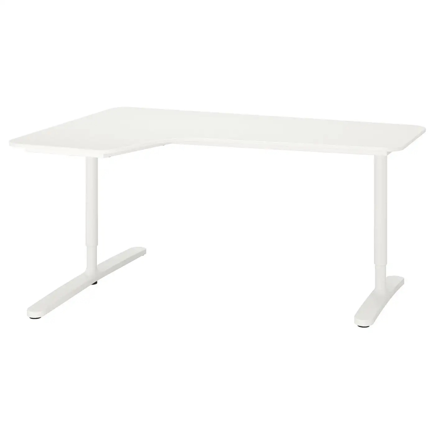 White Hardwood Top Office Desk