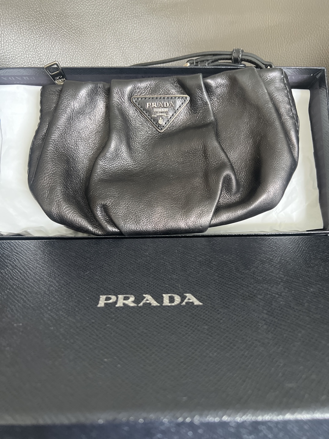 Prada Black Leather Clutch - photo 2