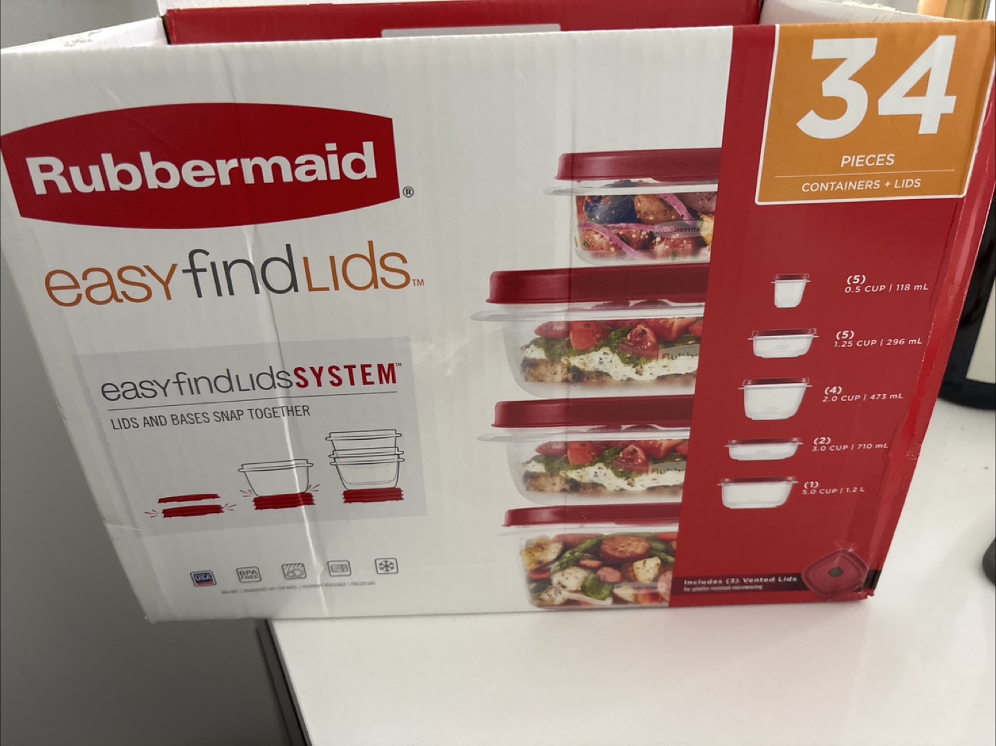 Rubbermaid Easy Find Lids Food Storage Container Set - 34 Pieces