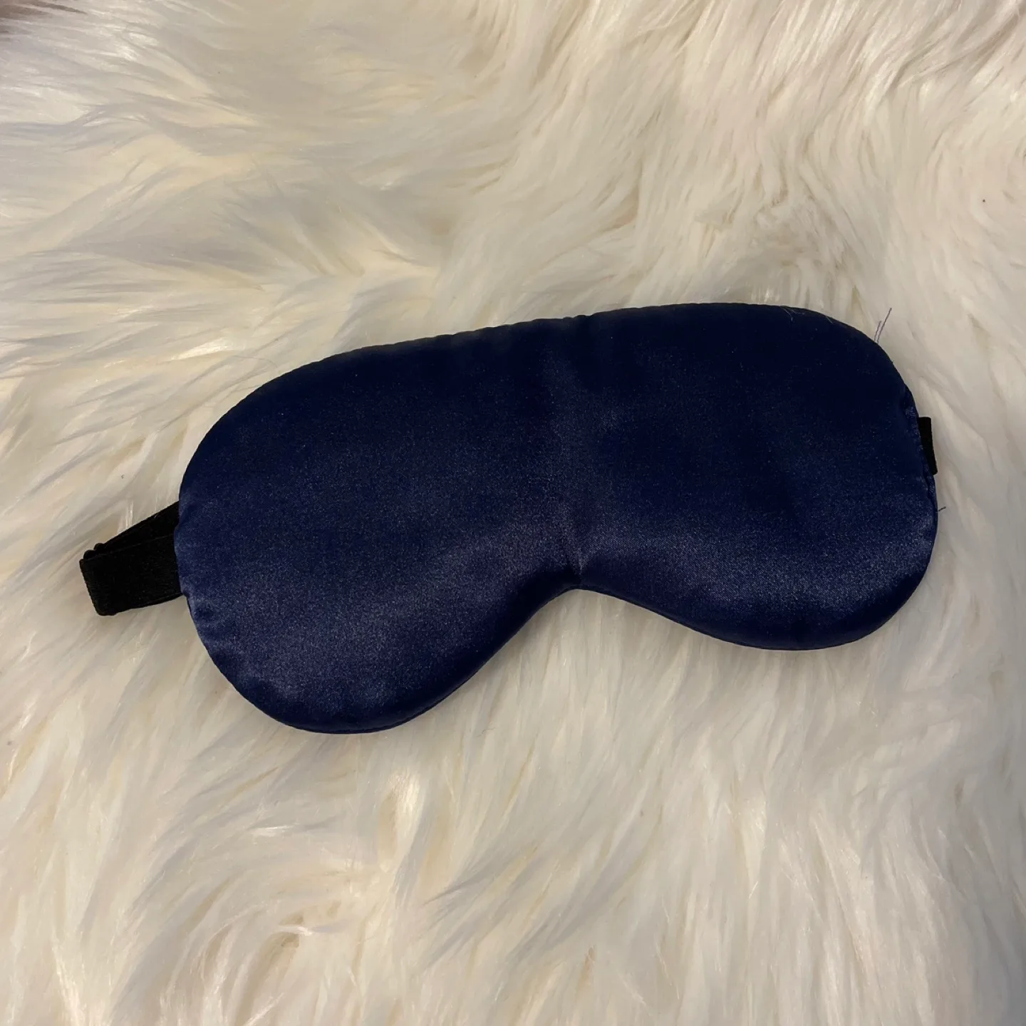 Navy Blue Satin Sleep Mask thumbnail
