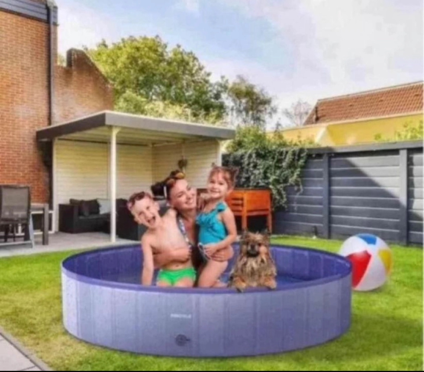 63” Portable Pool With Cover For Kids Or Pets - photo 2