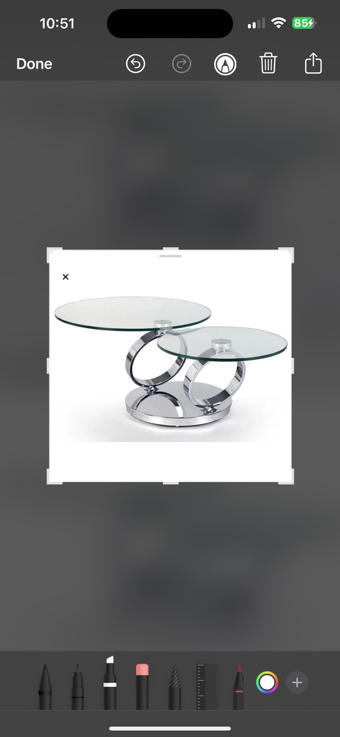 Modern Glass Coffee Table with Chrome Frame - photo 3