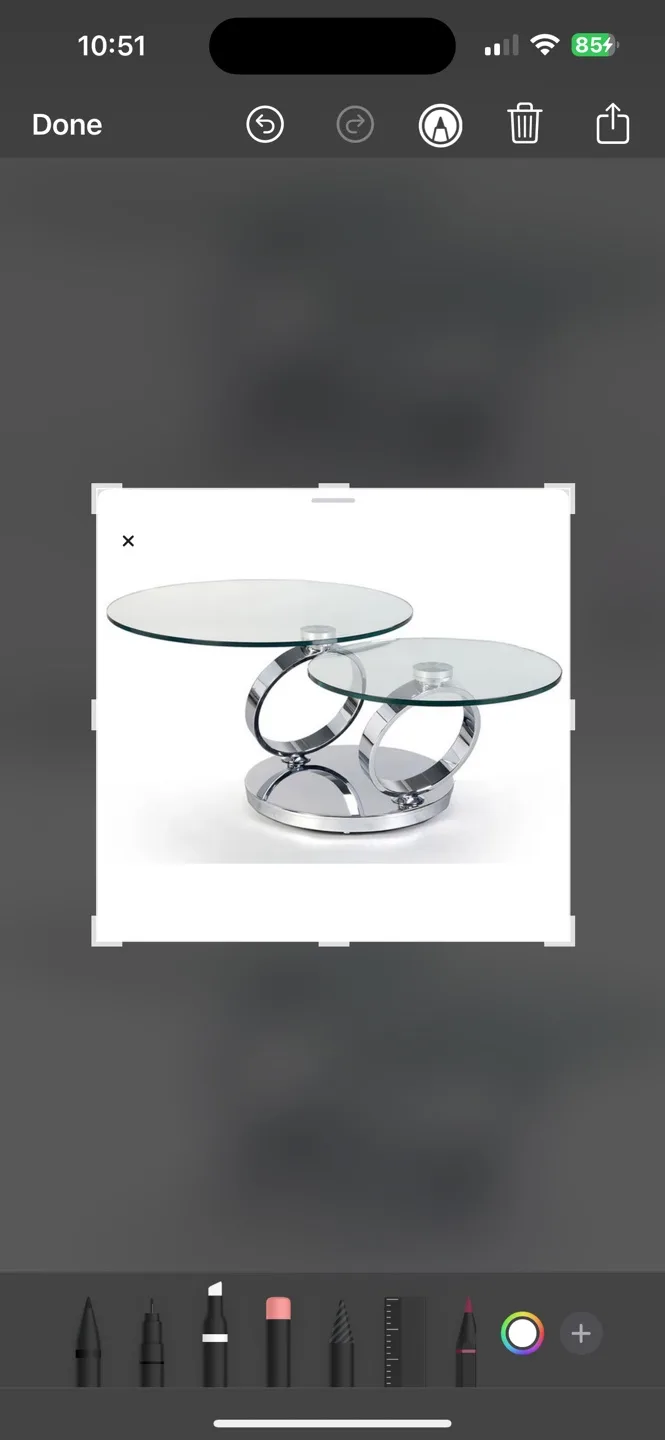 Modern Glass Coffee Table with Chrome Frame image indicator(3)