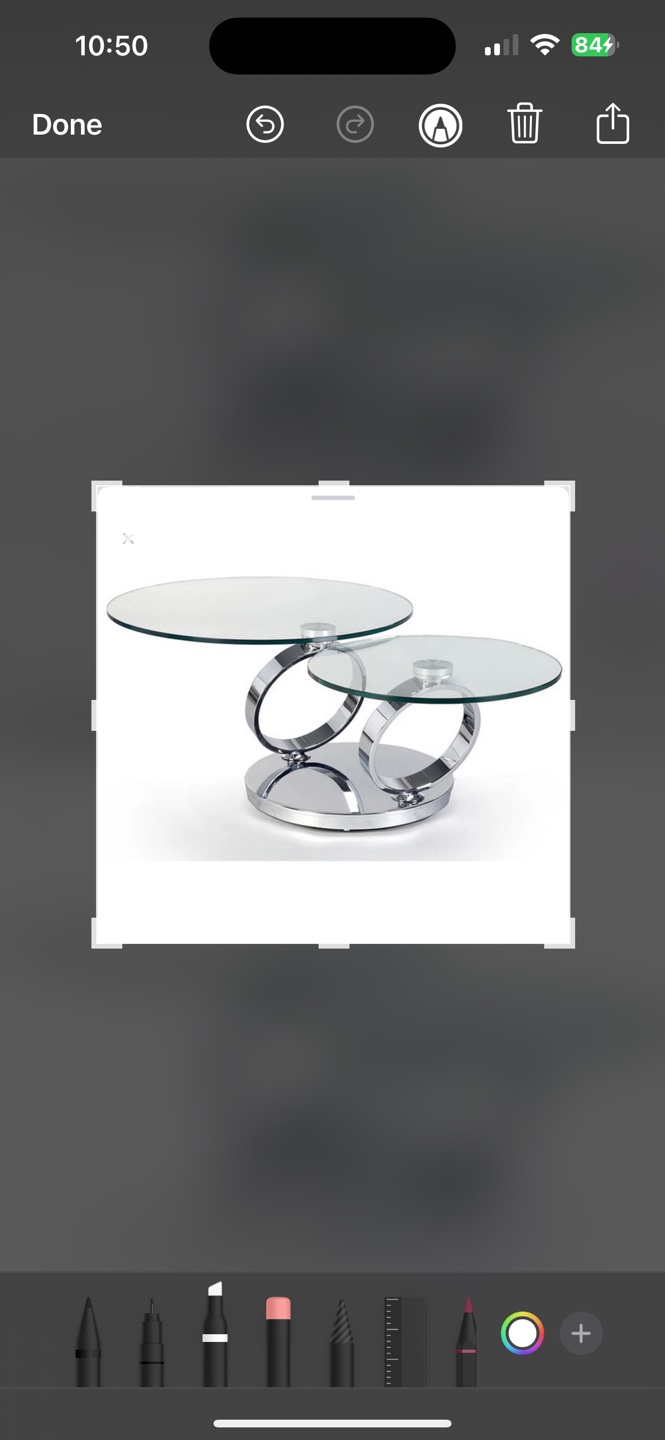 Modern Glass Coffee Table with Chrome Frame - photo 4