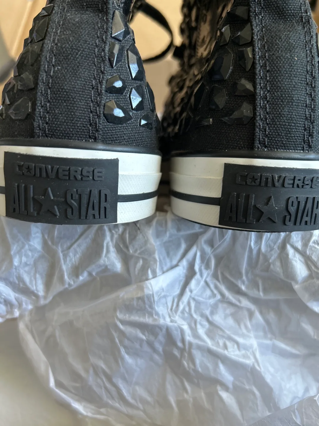 Black Studded Converse Chuck Taylor All Star High Tops image indicator(4)