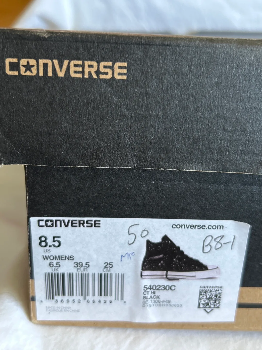 Black Studded Converse Chuck Taylor All Star High Tops image indicator(6)