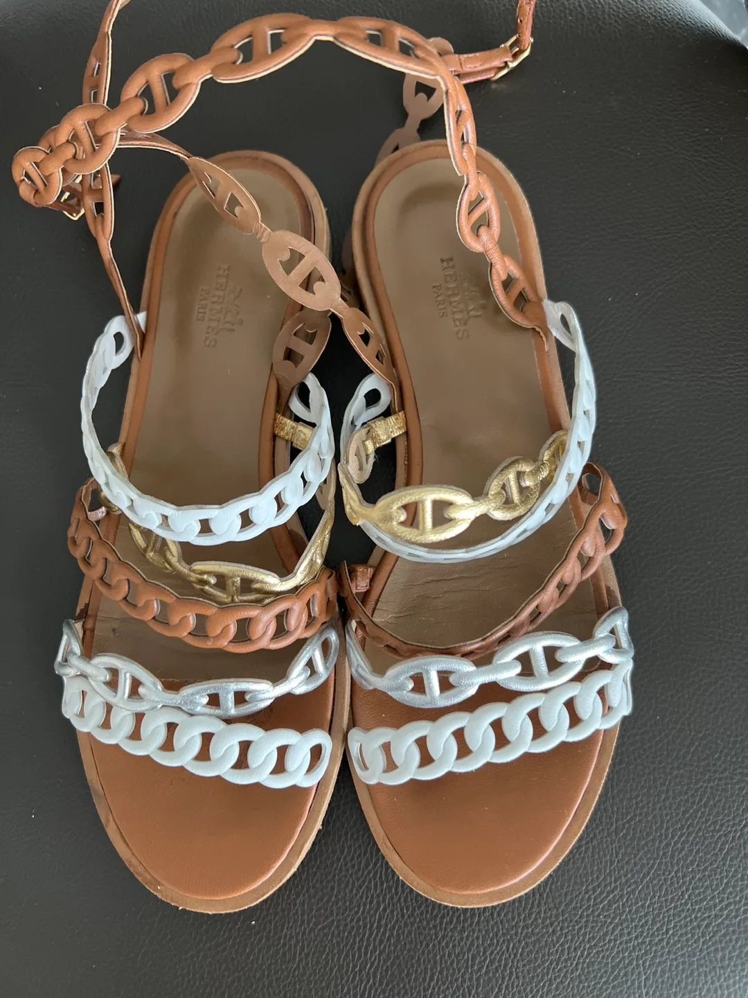 Hermes Oran Sandals size 38 thumbnail