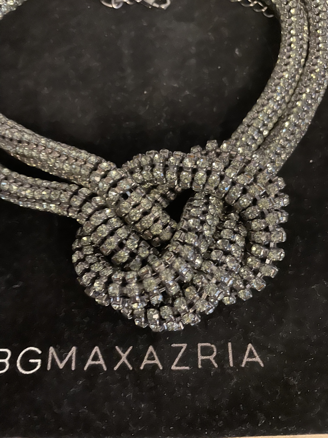 BCBGMAXAZRIA Crystal Knot Necklace