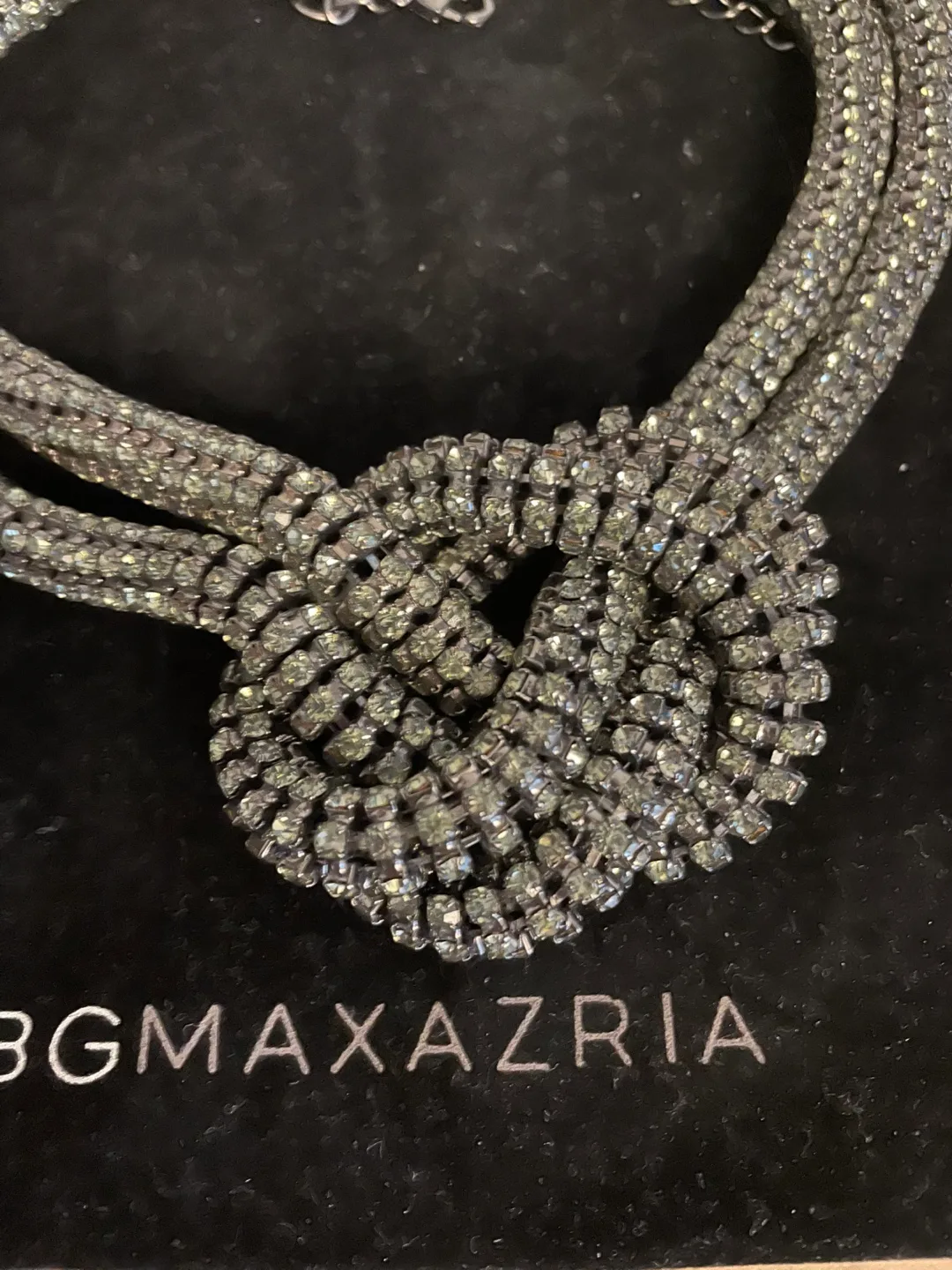 BCBGMAXAZRIA Crystal Knot Necklace thumbnail