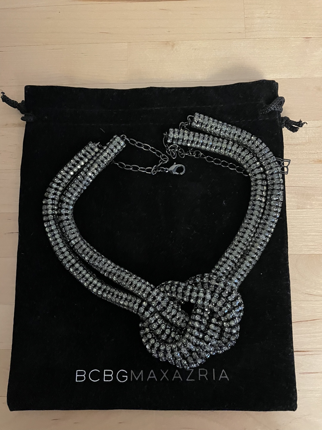 BCBGMAXAZRIA Crystal Knot Necklace - photo 2