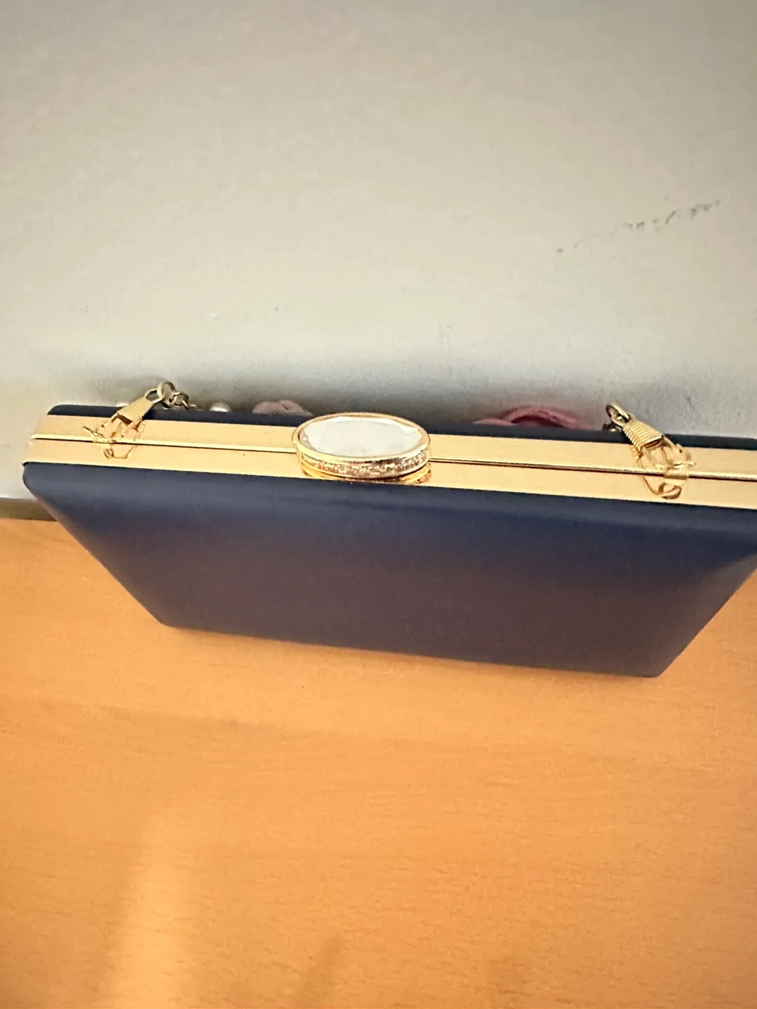 Navy Blue Floral Evening Clutch image indicator(4)