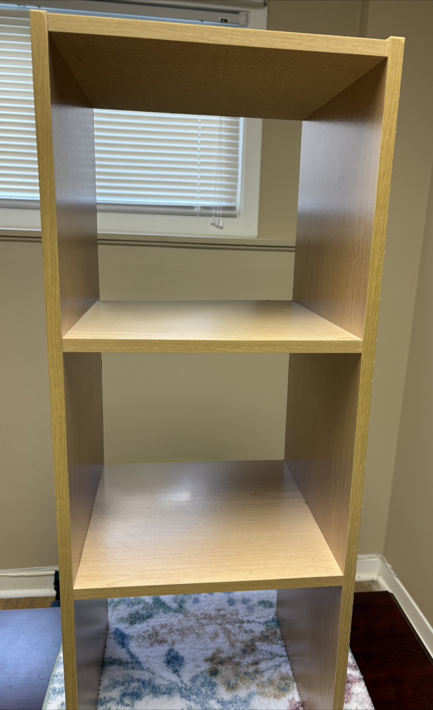 Three-shelf wooden organizer