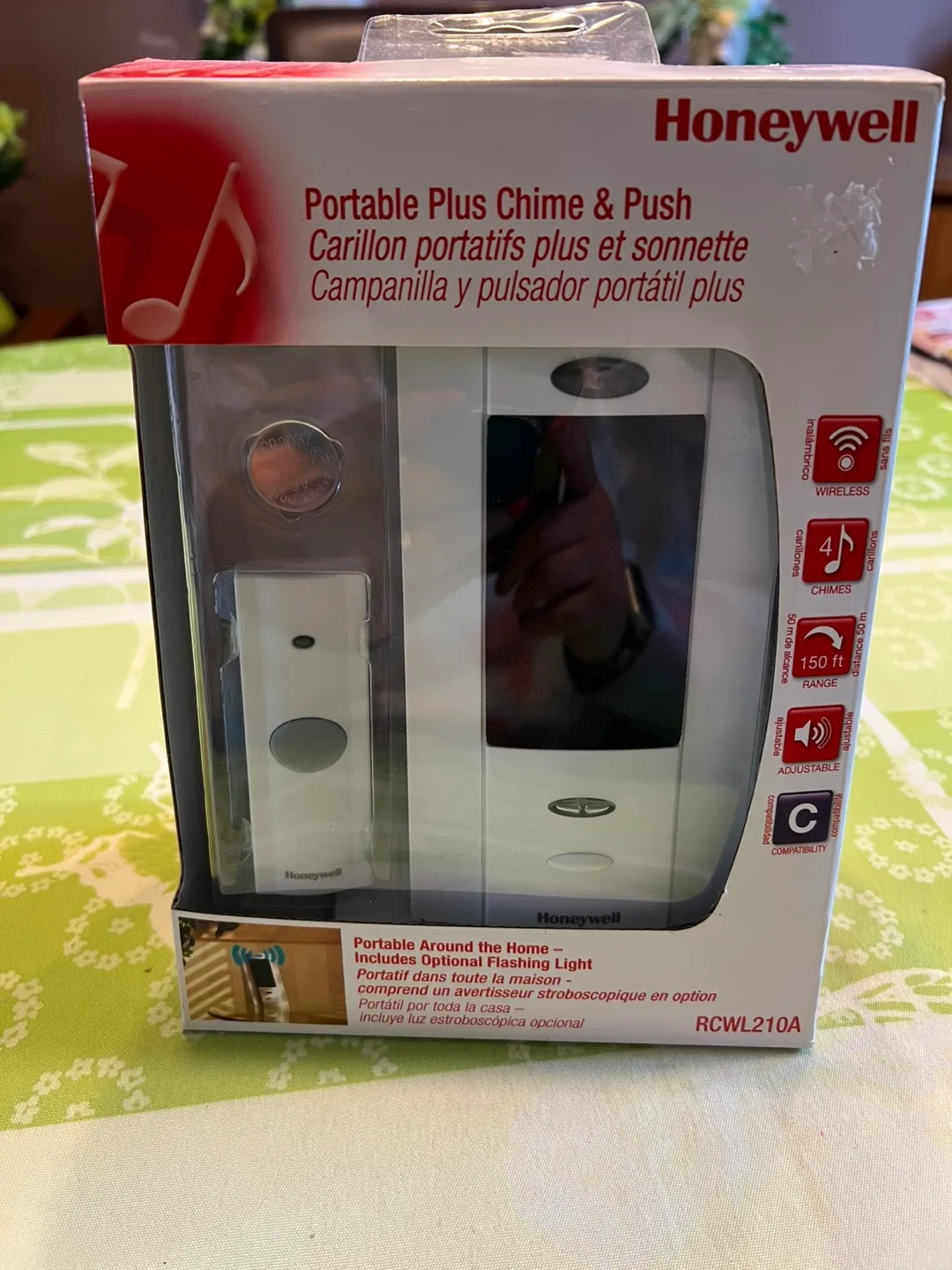 Honeywell Portable Plus Chime & Push Button Doorbell thumbnail
