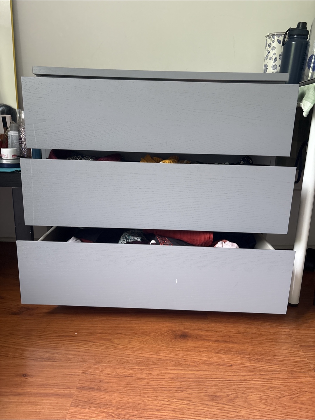 IKEA MALM 3-Drawer Chest - Grey - photo 3