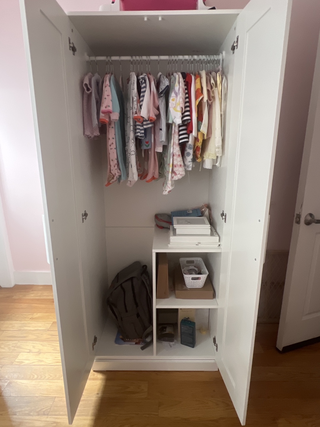 IKEA White Wooden Armoire Wardrobe - photo 2