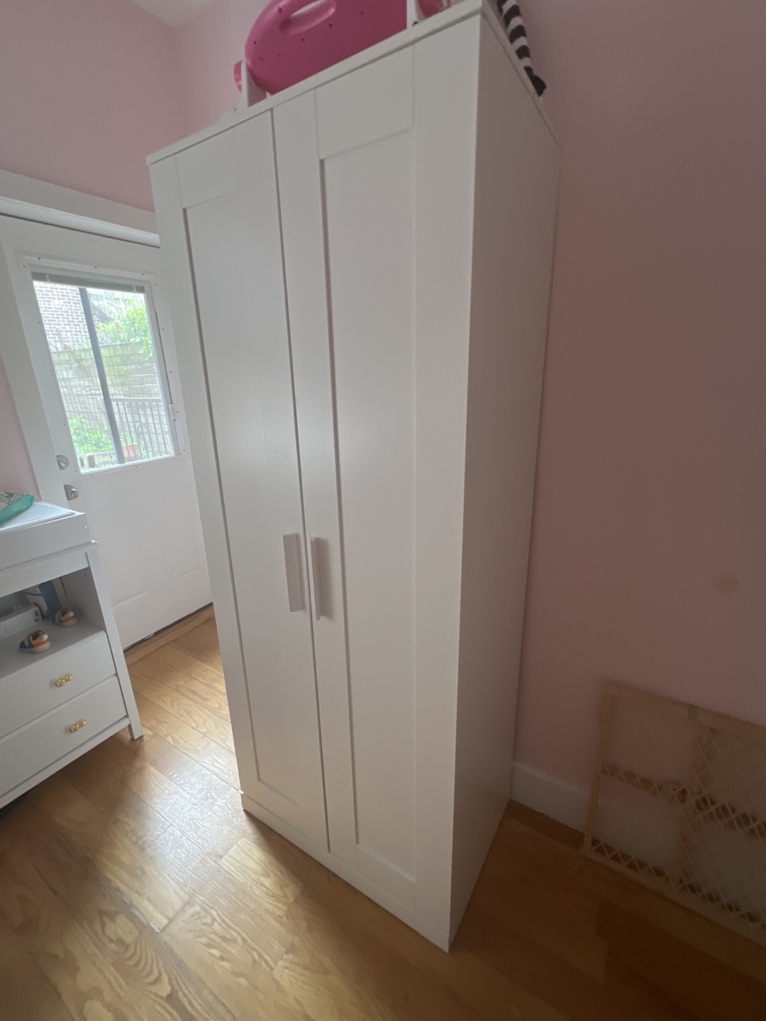 IKEA White Wooden Armoire Wardrobe - photo 3