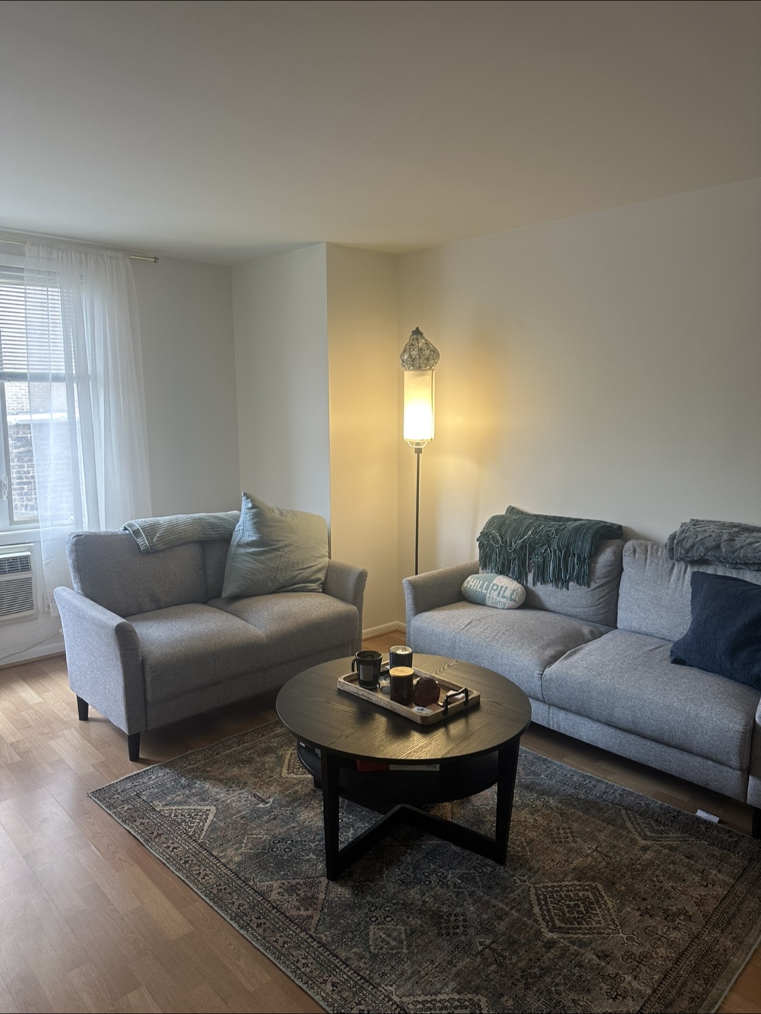 Gray Loveseat & Sofa