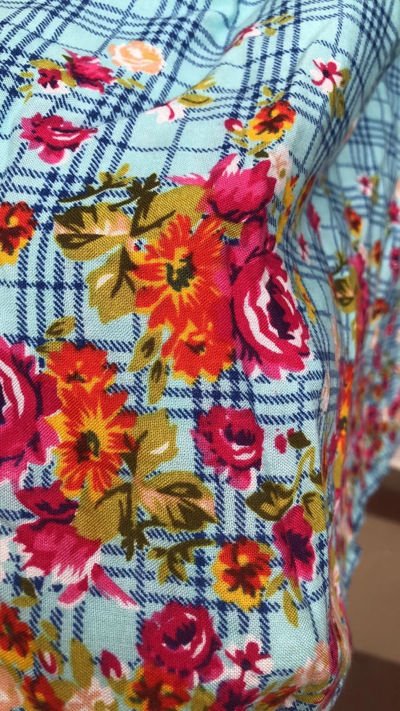 Moving Out Sale  ⚠️ ‼️ Blue  Checked Dress with Floral Detail image indicator(8)