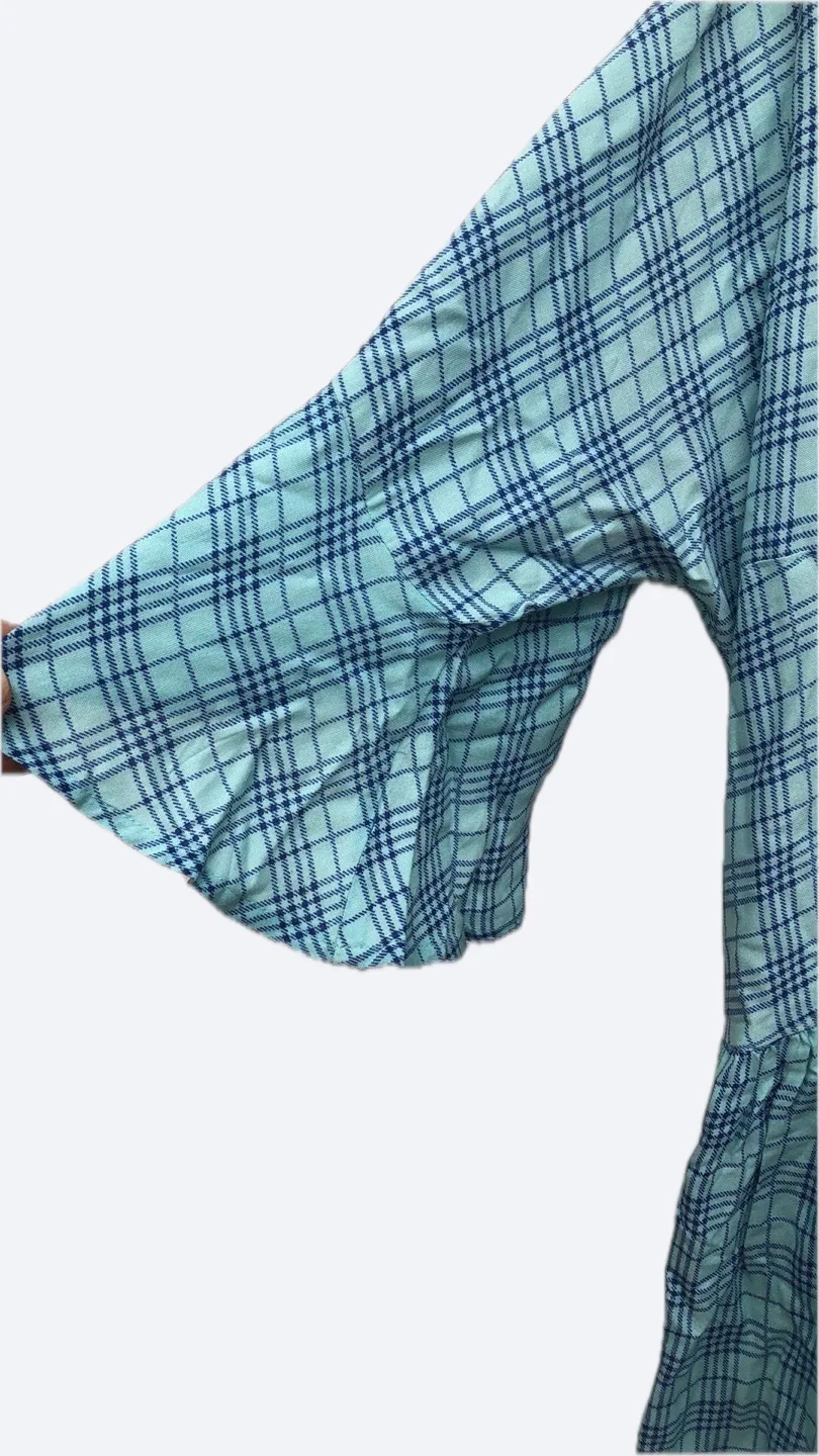 Moving Out Sale  ⚠️ ‼️ Blue  Checked Dress with Floral Detail image indicator(2)