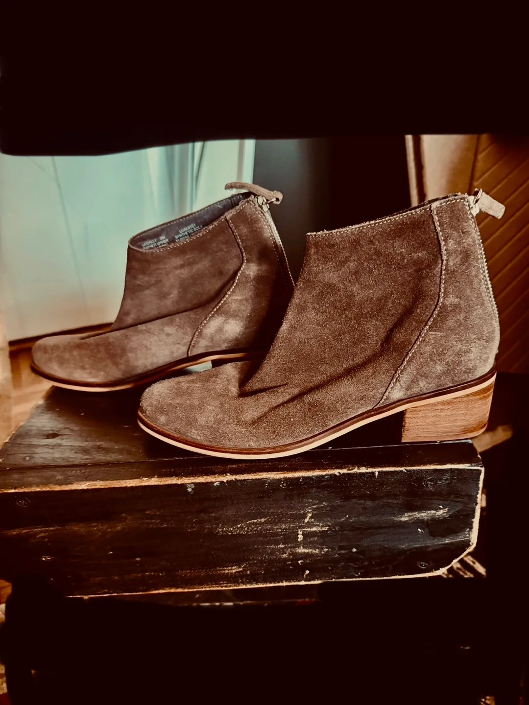 Taupe Suede Ankle Boots Size 8 image indicator(2)