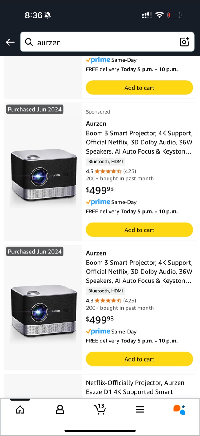 Aurzen Boom 3 Smart Projector - photo 2