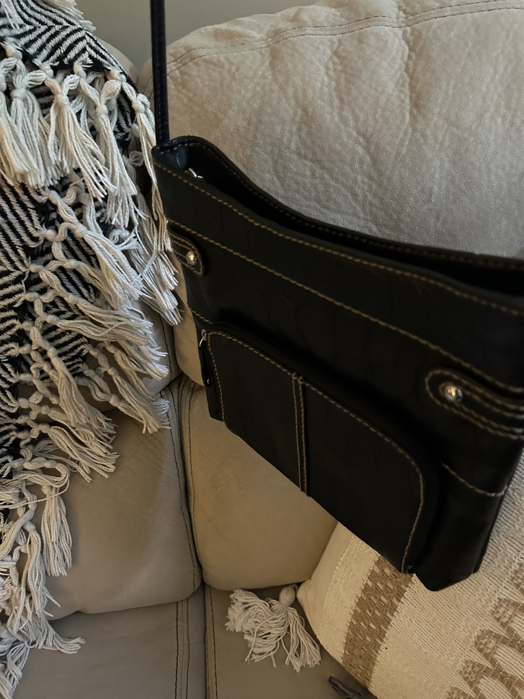 Danier Black Leather Crossbody Bag - photo 4
