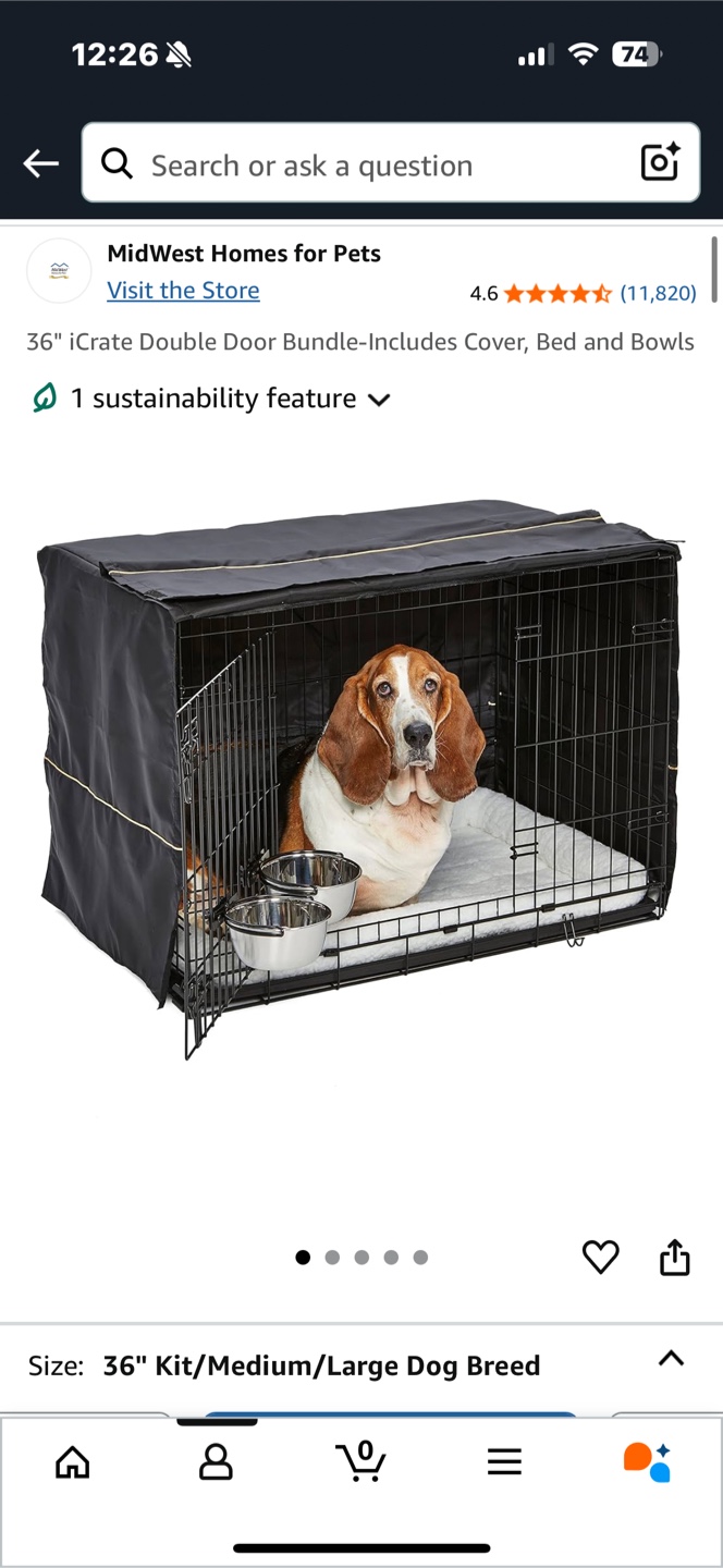 Midwest Homes for Pets 36" Crate Double Door Bundle - photo 2