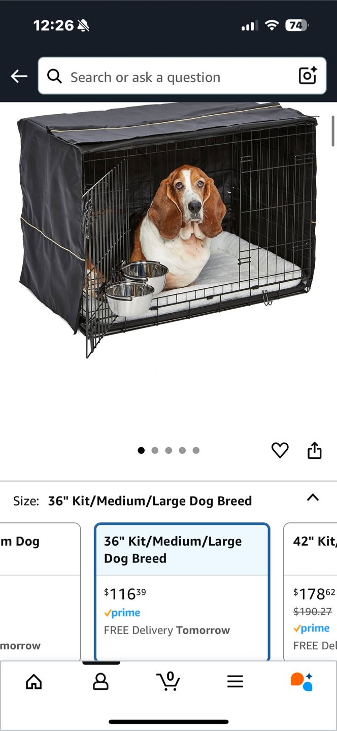 Midwest Homes for Pets 36" Crate Double Door Bundle